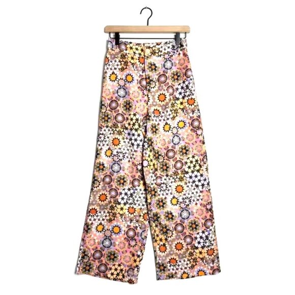 NWT - Anthropologie Geometric / Kaleidoscope Wide Leg Pants Size 10 NEW - Picture 6 of 8